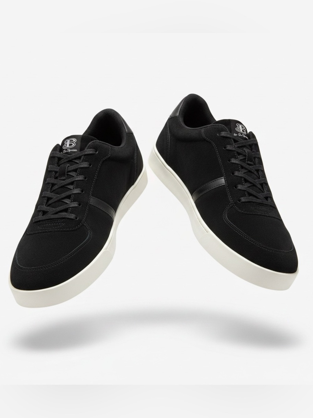 Ben Sherman Richmond Suede Sneakers Black White Men’s Size 13 NEW